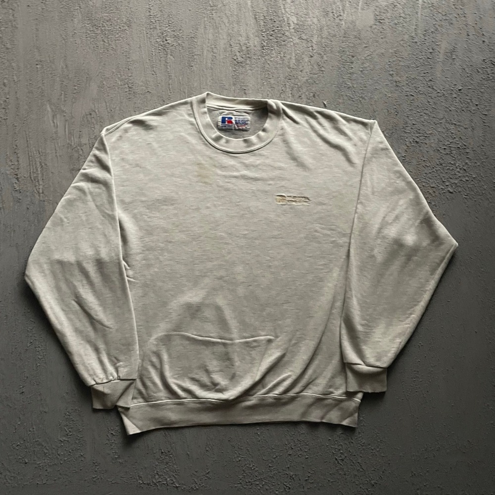 Vintage Russell Athletic Basic Sweatshirt Mens XL Grey 90s Russell Athletic